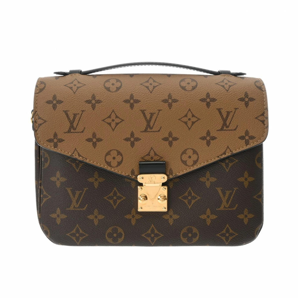 LOUIS VUITTON Monogram Reverse Pochette Metis Brown Canvas Bag